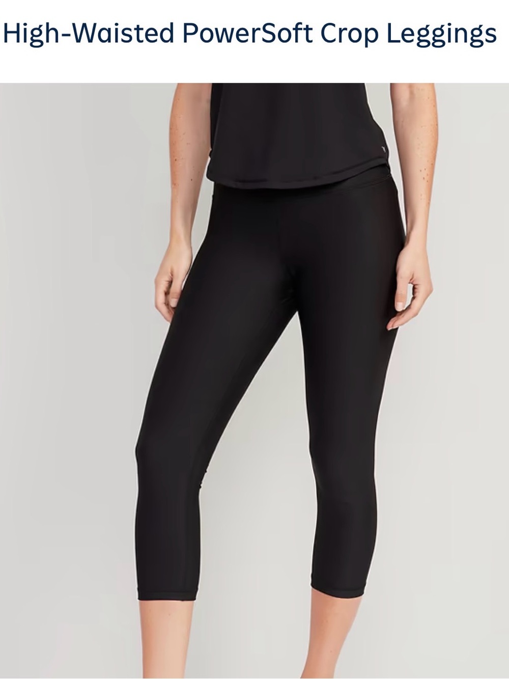 Old Navy High-Waisted Black Crop Leggings